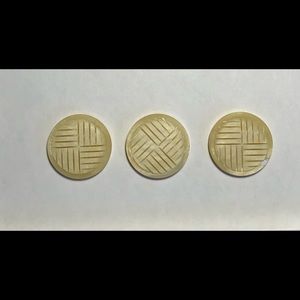 3 large vintage buttons